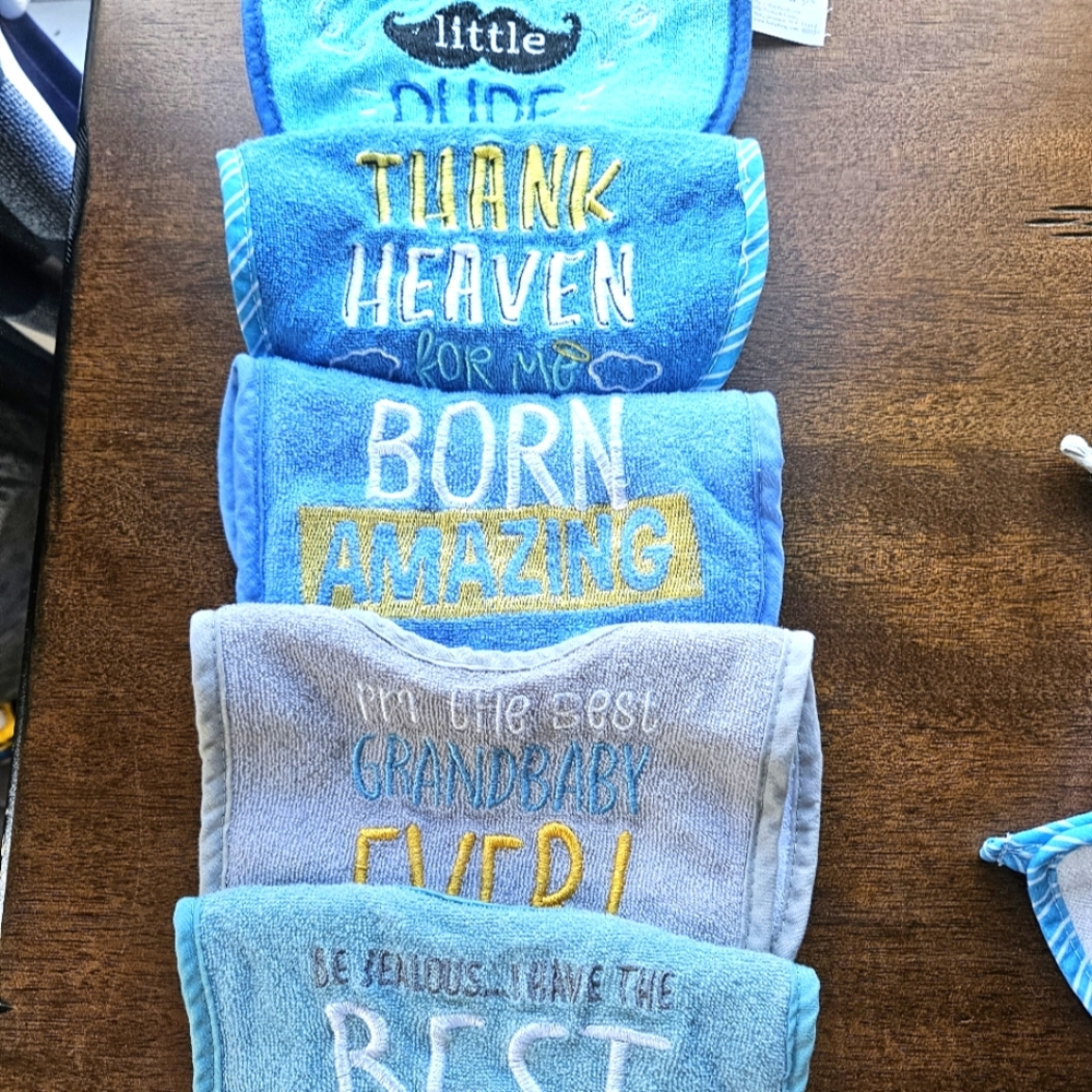 BIBS-SET OF 5 LIKE NEW CONDITION